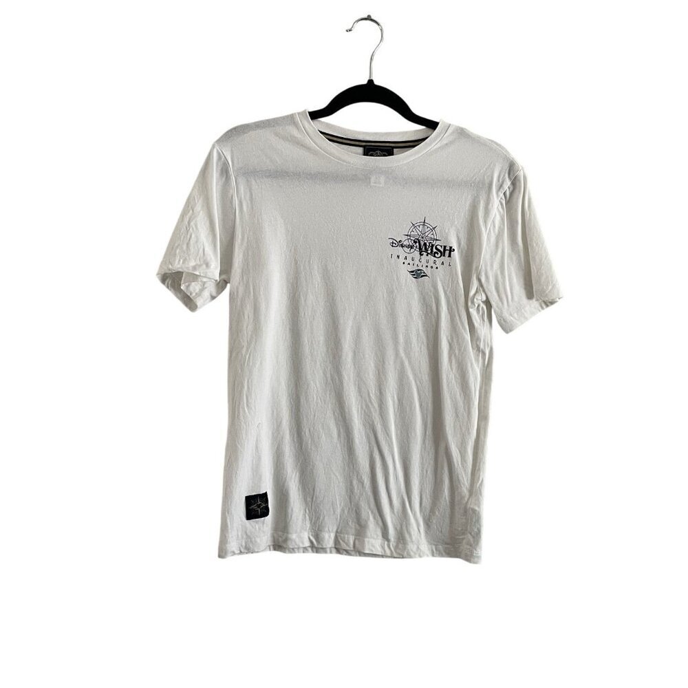 Disney Wish Inaugural Sailings Adult SZ XS White Front/Back Graphic S/S T-Shirt